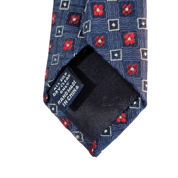 Roundtree & Yorke All Silk Handmade Extra Long Floral Men's Tie - Picture 8 of 11